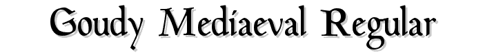 Goudy Mediaeval Regular font